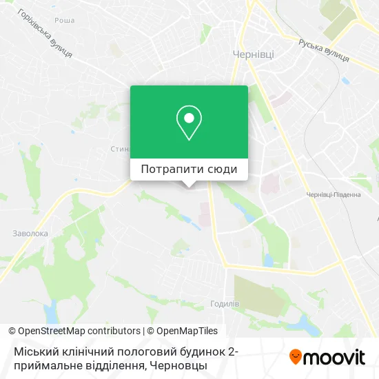 Карта Міський клінічний пологовий будинок 2-приймальне відділення