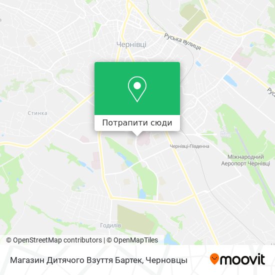 Карта Магазин Дитячого Взуття Бартек