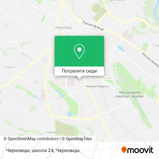 Карта Черновцы, школа 24
