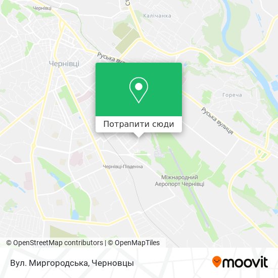 Карта Вул. Миргородська