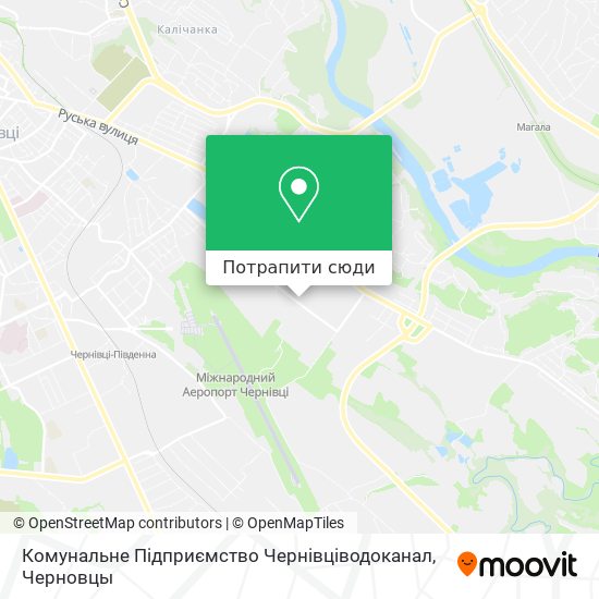 Карта Комунальне Підприємство Чернівціводоканал