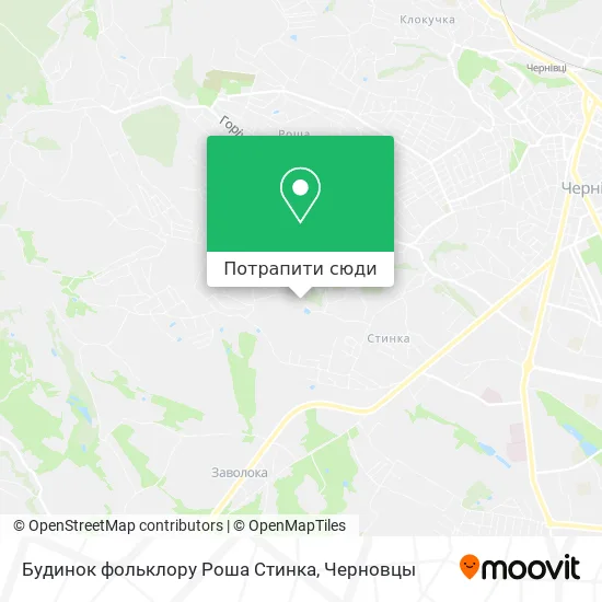 Карта Будинок фольклору Роша Стинка