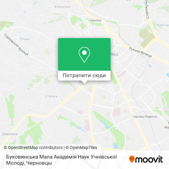 Карта Буковинська Мала Академія Наук Учнівської Молоді