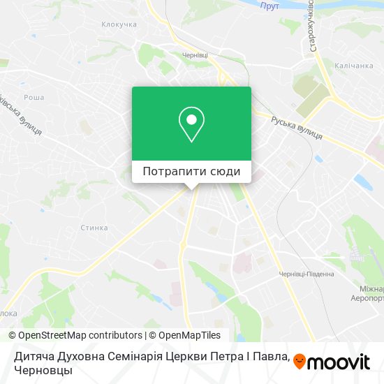 Карта Дитяча Духовна Семінарія Церкви Петра І Павла