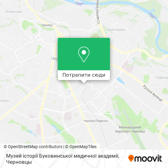 Карта Музей історії Буковинської медичної академії