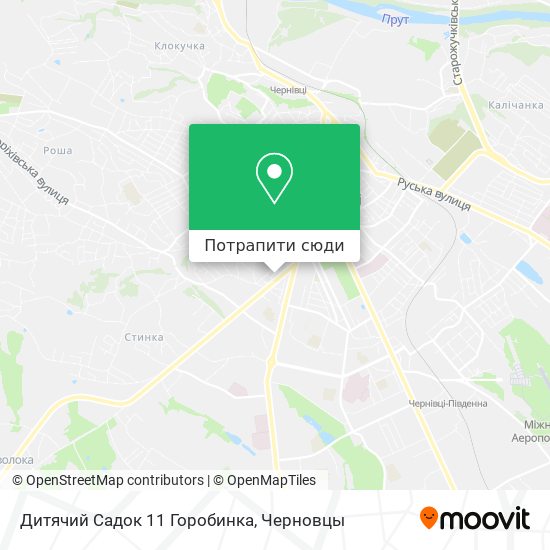 Карта Дитячий Садок 11 Горобинка