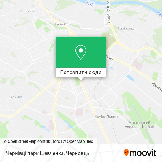 Карта Чернівці парк Шевченка