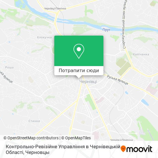 Карта Контрольно-Ревізійне Управління в Чернівецькій Області