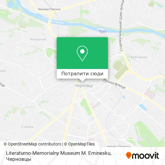 Карта Lіteraturno-Memorіalny Museum M. Emіnesku