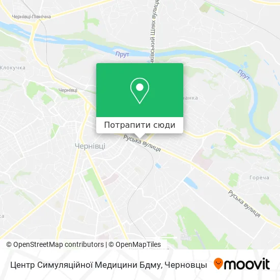 Карта Центр Симуляційної Медицини Бдму
