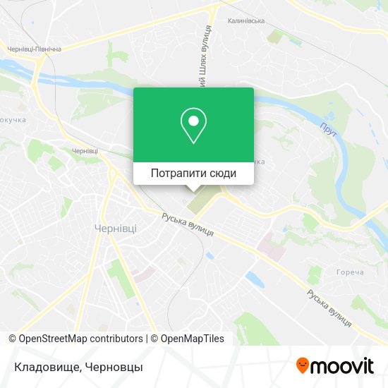 Карта Кладовище