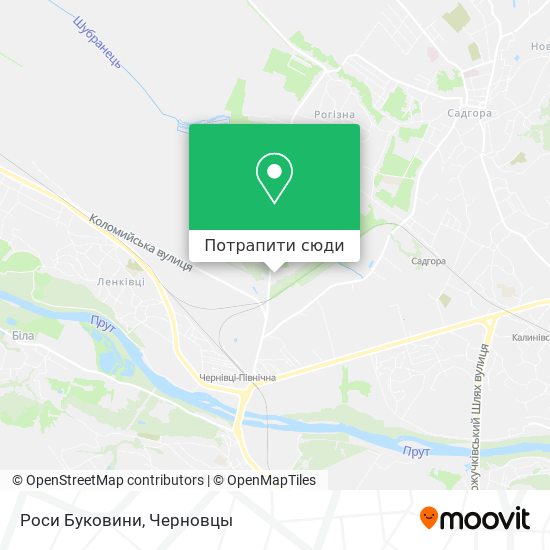 Карта Роси Буковини
