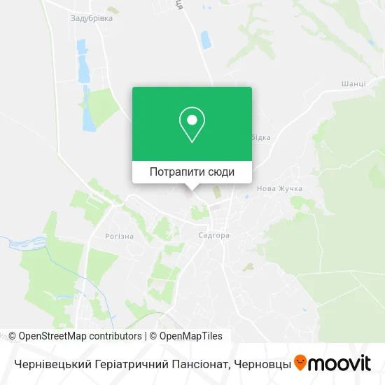 Карта Чернівецький Геріатричний Пансіонат
