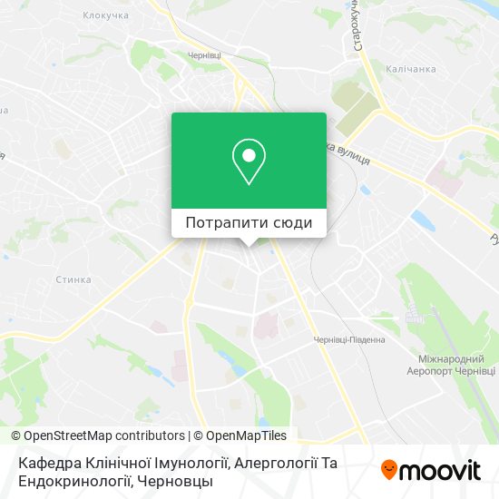 Карта Кафедра Клінічної Імунології, Алергології Та Ендокринології
