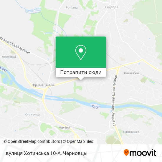 Карта вулиця Хотинська 10-A