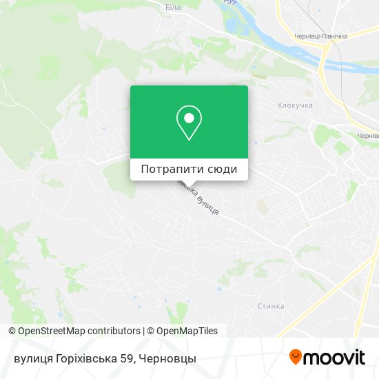 Карта вулиця Горіхівська 59