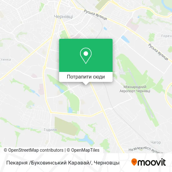 Карта Пекарня /Буковинський Каравай/