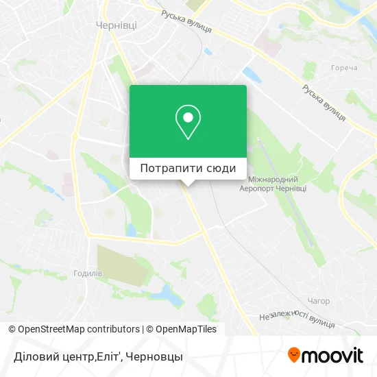 Карта Діловий центр,Еліт'
