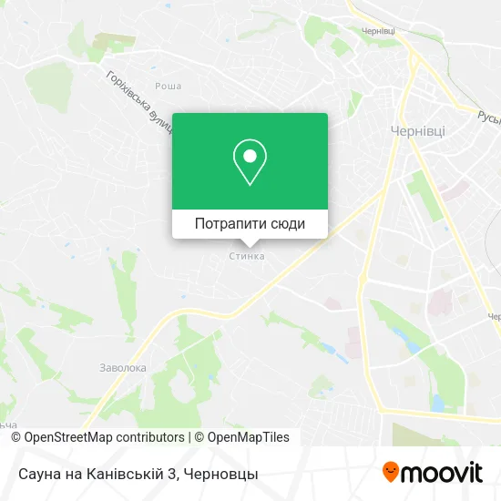 Карта Сауна на Канівській 3