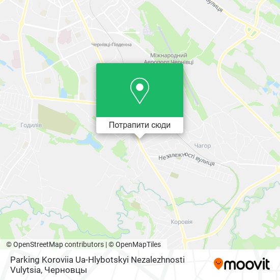 Карта Parking Koroviia Ua-Hlybotskyi Nezalezhnosti Vulytsia