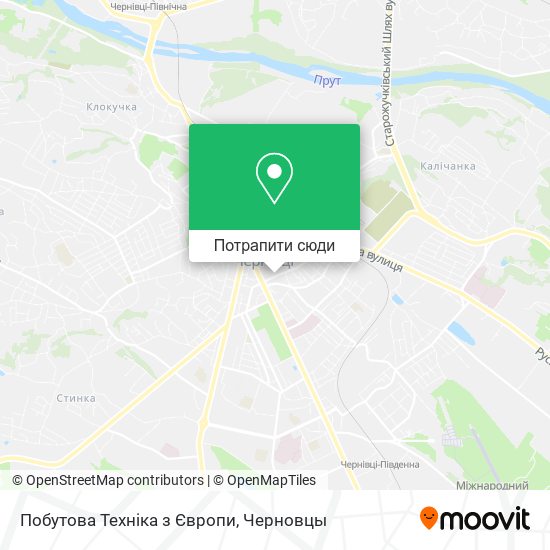 Карта Побутова Техніка з Європи
