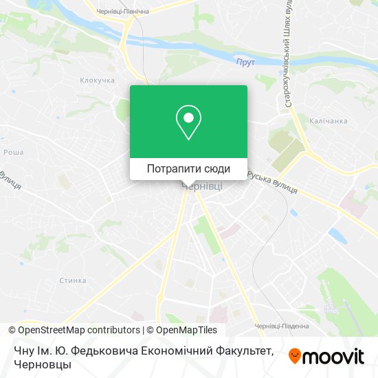 Карта Чну Ім. Ю. Федьковича Економічний Факультет