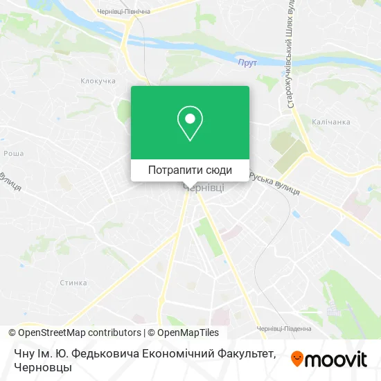 Карта Чну Ім. Ю. Федьковича Економічний Факультет