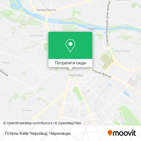 Карта Готель Київ Чернівці