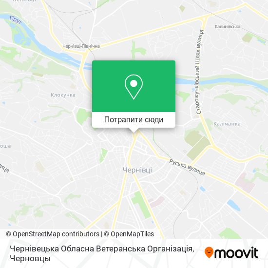 Карта Чернівецька Обласна Ветеранська Організація