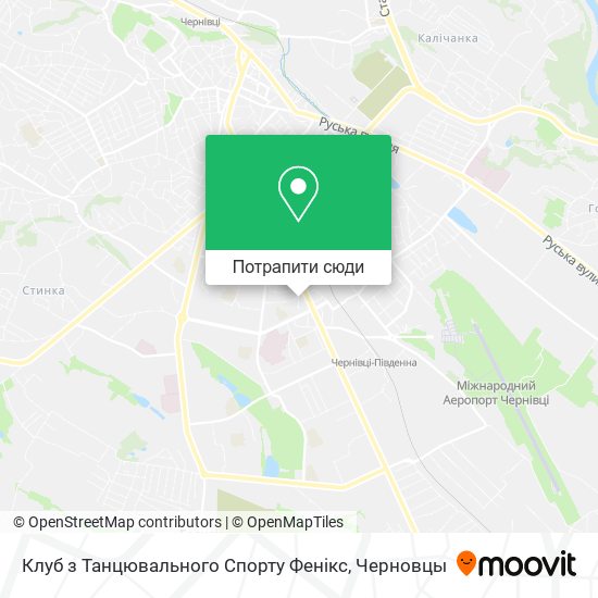 Карта Клуб з Танцювального Спорту Фенікс