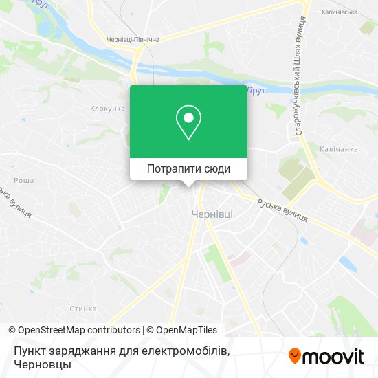 Карта Пункт заряджання для електромобілів