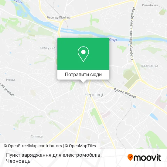 Карта Пункт заряджання для електромобілів