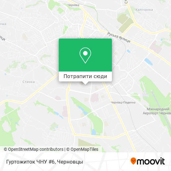 Карта Гуртожиток ЧНУ #6