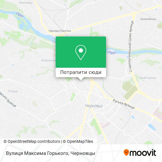 Карта Вулиця Максима Горького