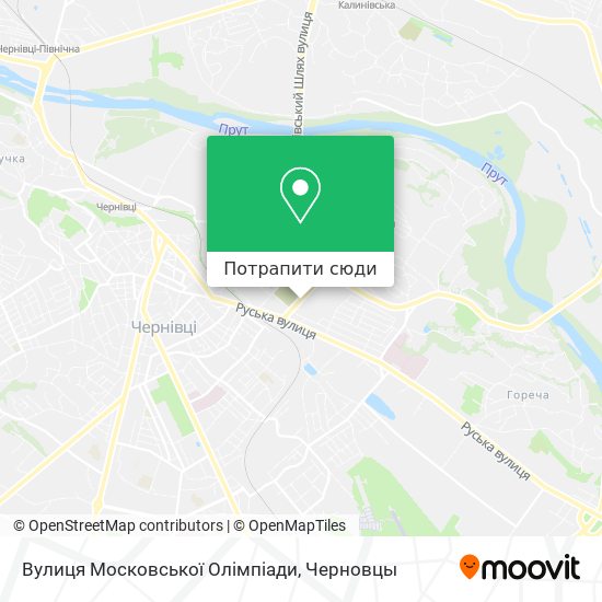 Карта Вулиця Московської Олімпіади