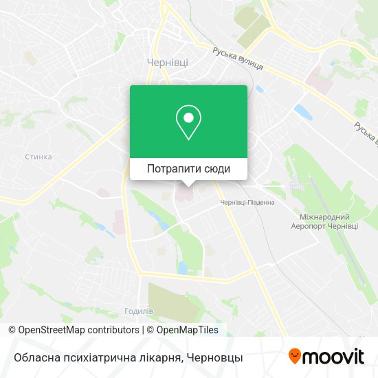 Карта Обласна психіатрична лікарня