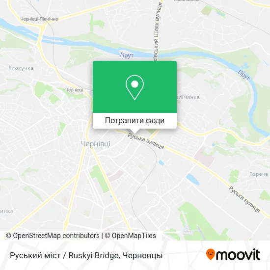 Карта Руський міст / Ruskyi Bridge