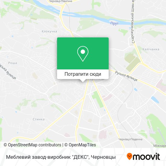 Карта Меблевий завод-виробник "ДЕКС"