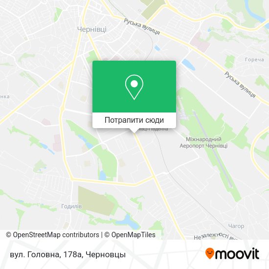 Карта вул. Головна, 178а