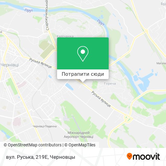 Карта вул. Руська, 219Е
