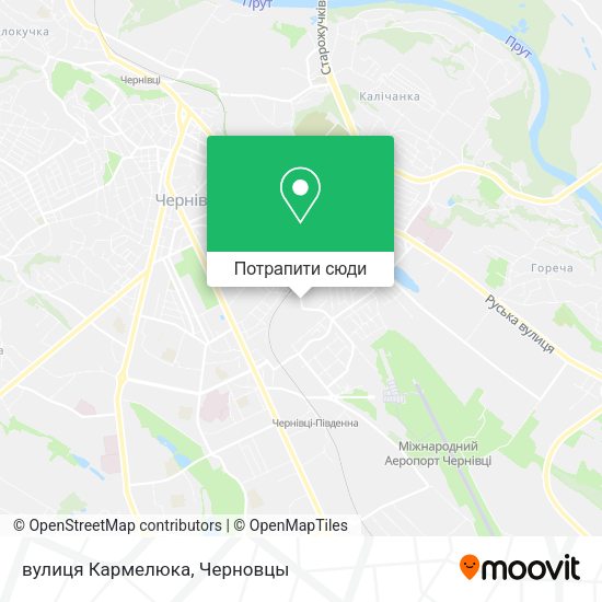 Карта вулиця Кармелюка