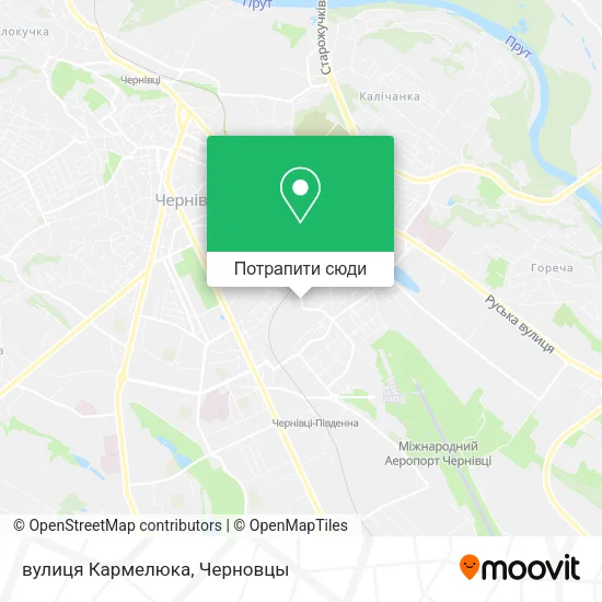 Карта вулиця Кармелюка