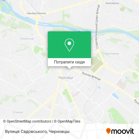 Карта Вулиця Садовського