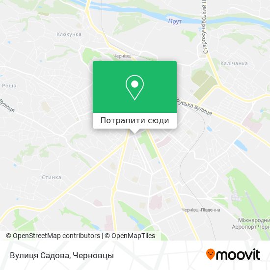 Карта Вулиця Садова