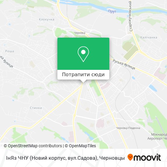 Карта ІнЯз ЧНУ (Новий корпус, вул.Садова)