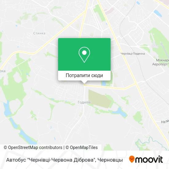 Карта Автобус "Чернівці-Червона Діброва"