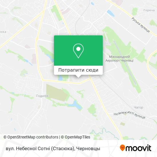 Карта вул. Небесної Сотні (Стасюка)