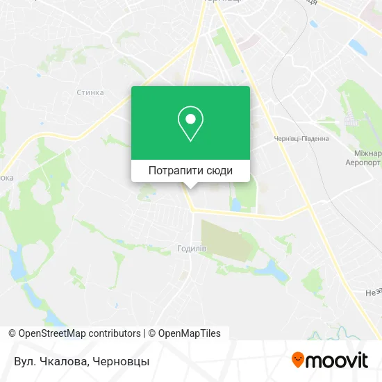 Карта Вул. Чкалова