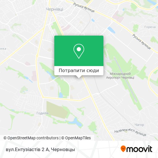 Карта вул.Ентузіастів 2 А