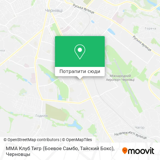 Карта ММА Клуб Тигр (Боевое Самбо, Тайский Бокс)